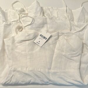 Forever 21 White Linen Strappy dress